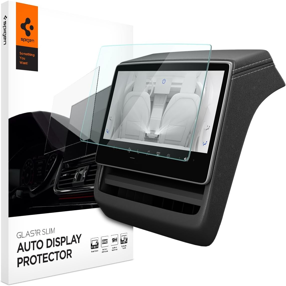 Tempered Glass Screen Protector [Glastr Slim] Designed for Tesla Model 3(2024/2025) 8" Rear Touchscreen - Matte/Anti Finger Print