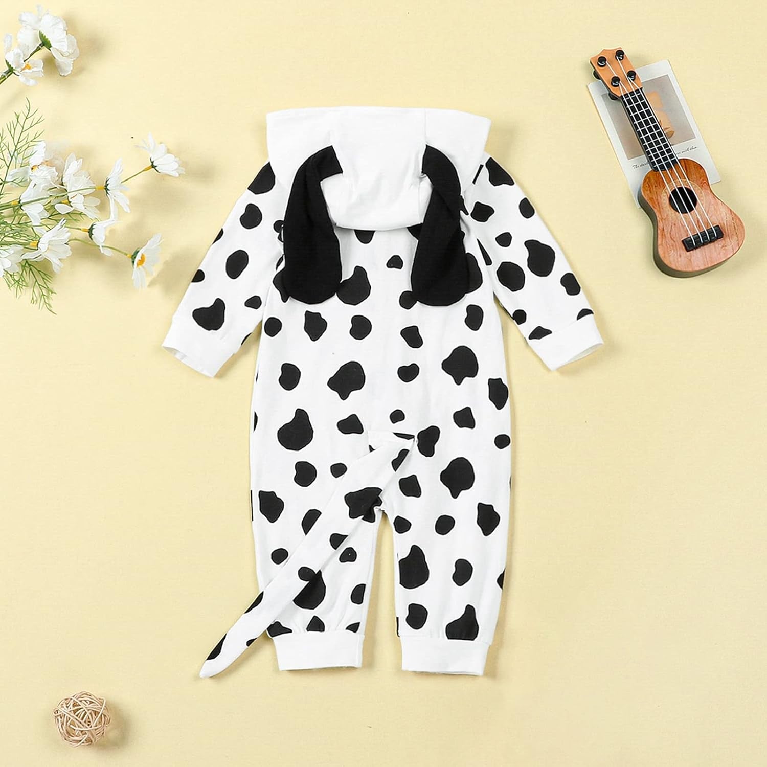 Baby Dog Halloween Costume Boy Girl Dalmatian Spotted Puppy Onesie Aminal Halloween Cosplay