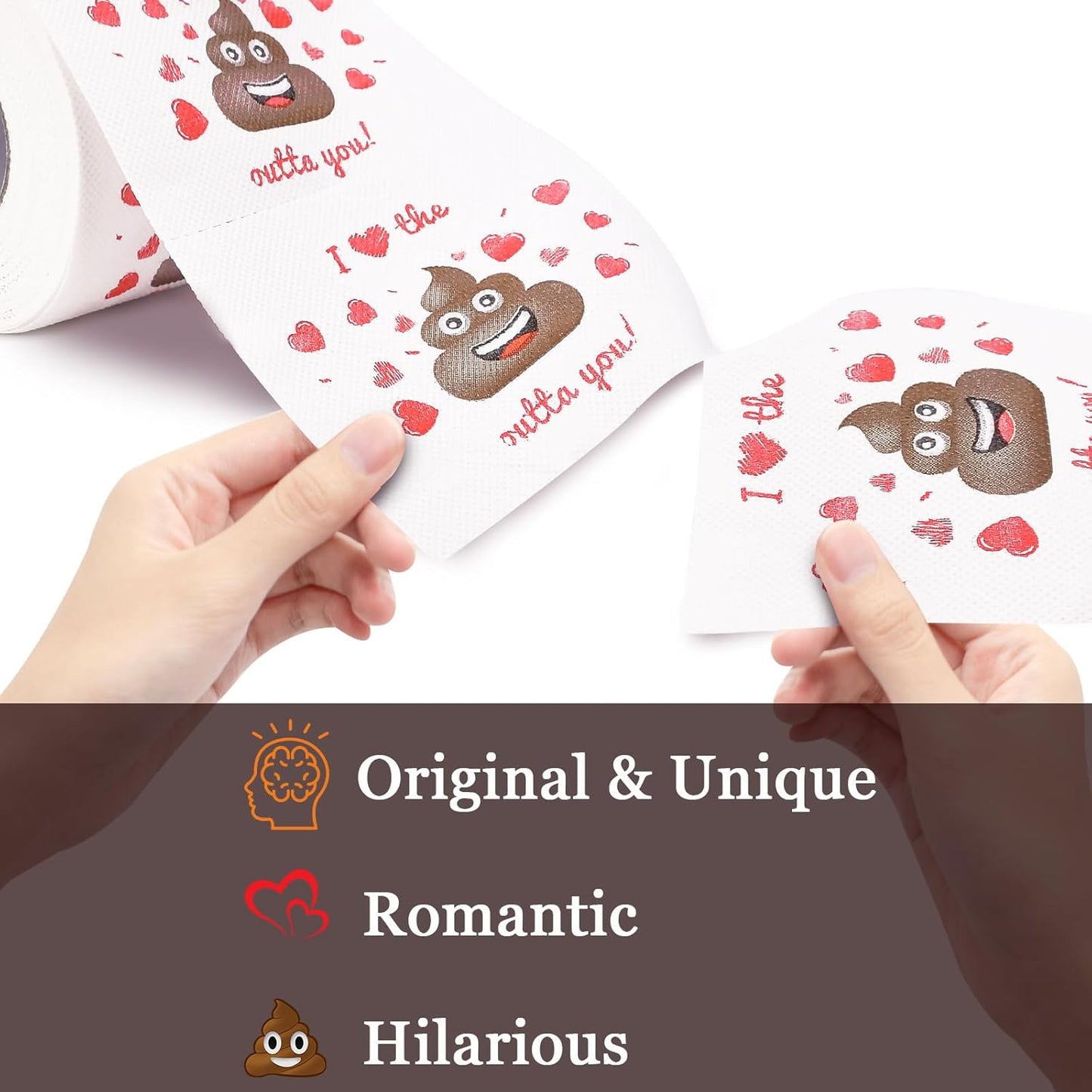 Valentines Day Gifts for Him Her, Romantic Novelty Gifts Toilet Paper, Funny Gag Gifts for Adults Men Women Boyfriend Girlfriend, Valentines Day Decor/Decorations for Party Supplies Valentine'S Day