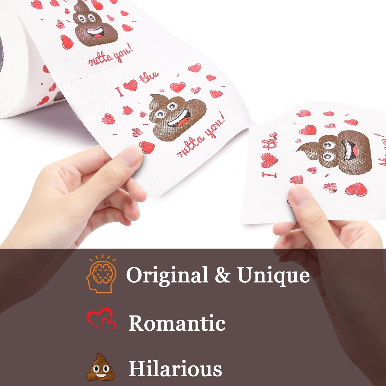 Valentines Day Gifts for Him Her, Romantic Novelty Gifts Toilet Paper, Funny Gag Gifts for Adults Men Women Boyfriend Girlfriend, Valentines Day Decor/Decorations for Party Supplies Valentine'S Day