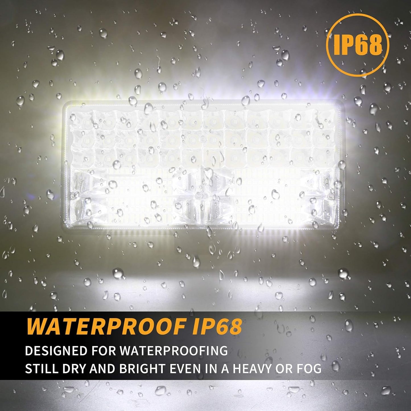 Led Work Light for Truck, 9 Inch 12-80V 84LED 32000Lm 250W Spot & Flood Combo off Road Light Bar Waterproof Led Driving Light Assemblies for Tractor Pickup Cabin Boat Car Jeep SUV ATV (Pair)