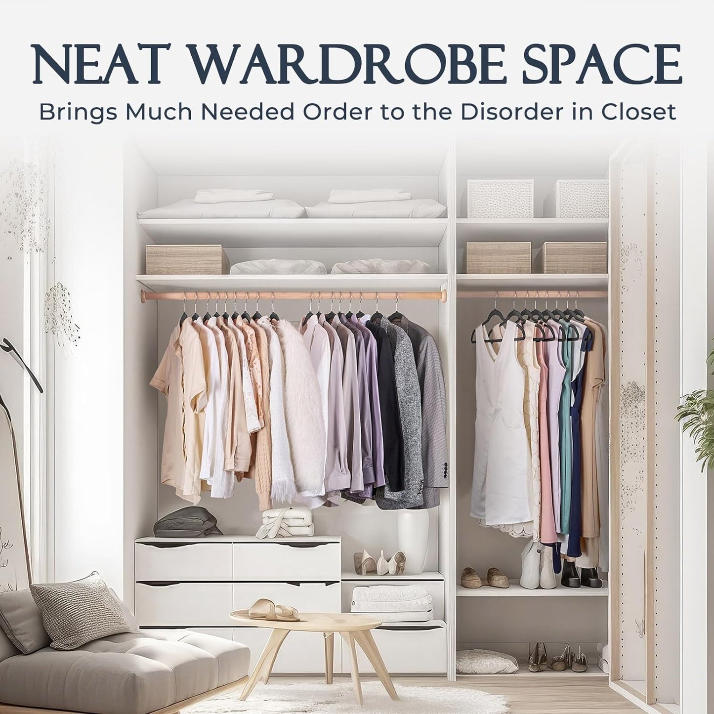 Black Velvet Hangers 60 Pack, Non Slip Clothes Felt Hanger Heavy Duty for Coat, Premium Slim Space Saving Suit Hangers for Closet Organizer, 360° Rotating Silver Hook