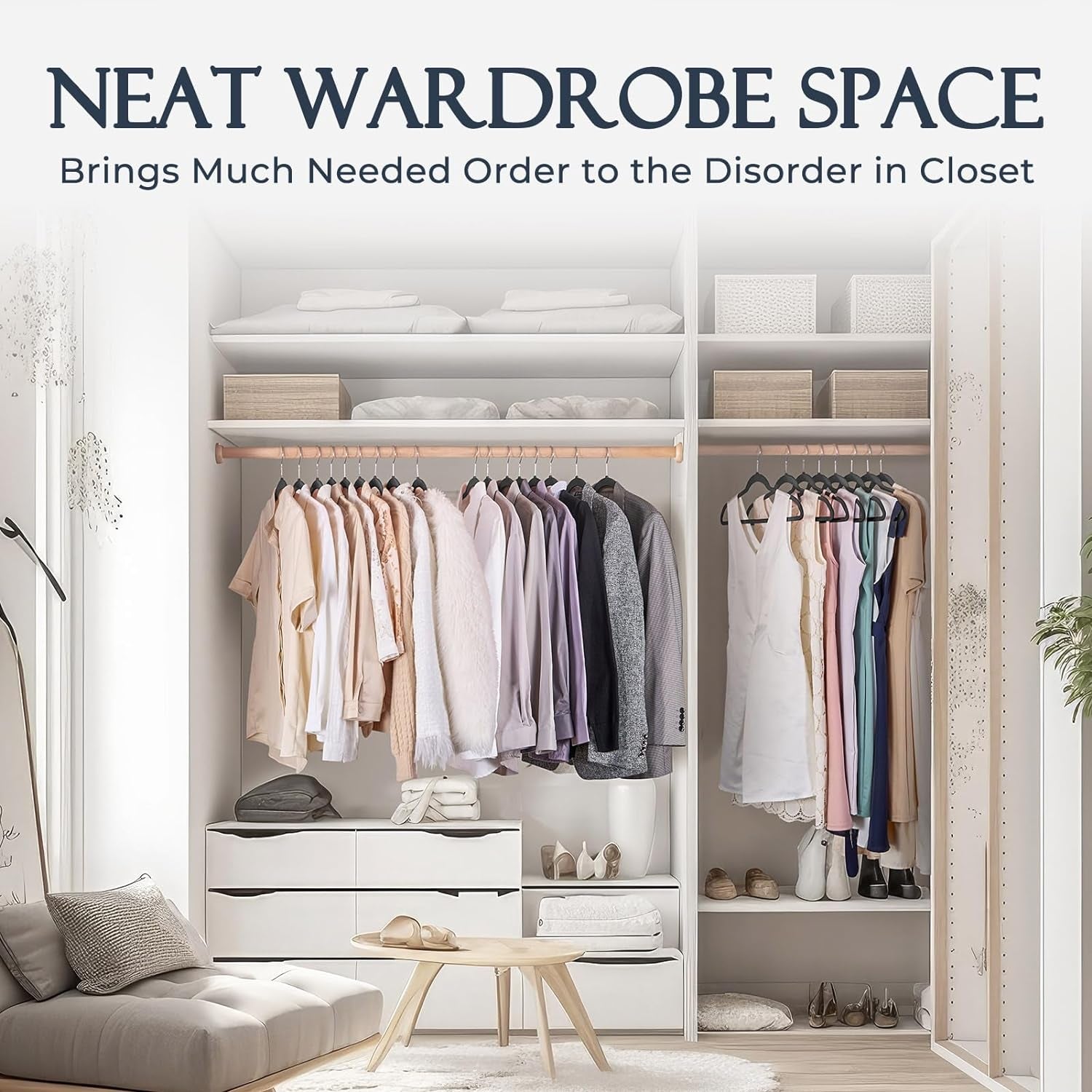 Black Velvet Hangers 60 Pack, Non Slip Clothes Felt Hanger Heavy Duty for Coat, Premium Slim Space Saving Suit Hangers for Closet Organizer, 360° Rotating Silver Hook