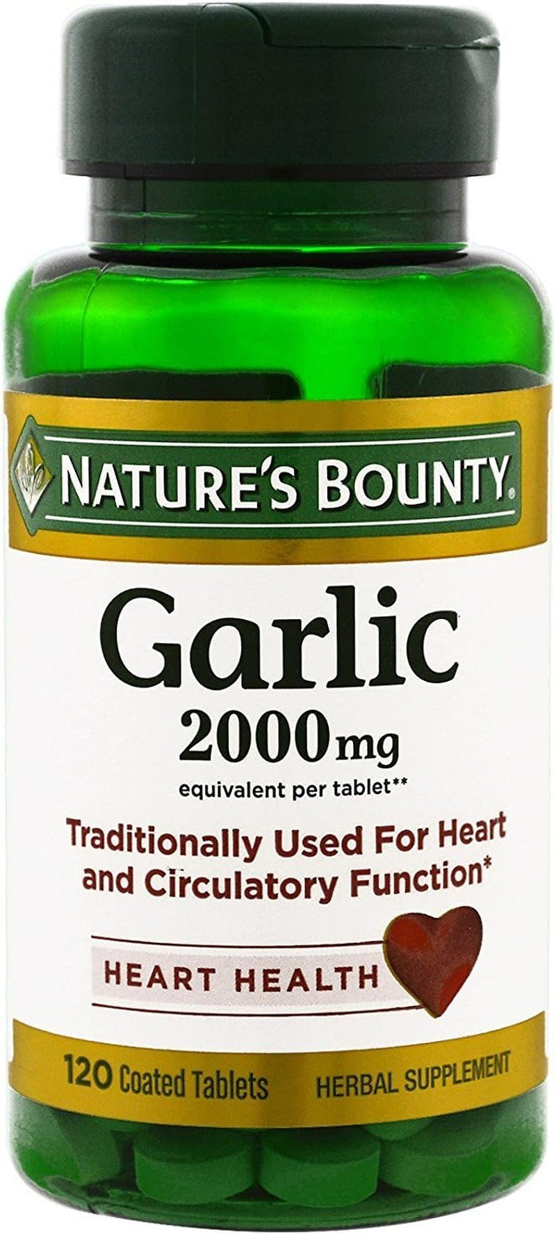Garlic Tablets, Heart Health, 2000 Mg, Order Free Coated Tablets, 120 Ct TLBH