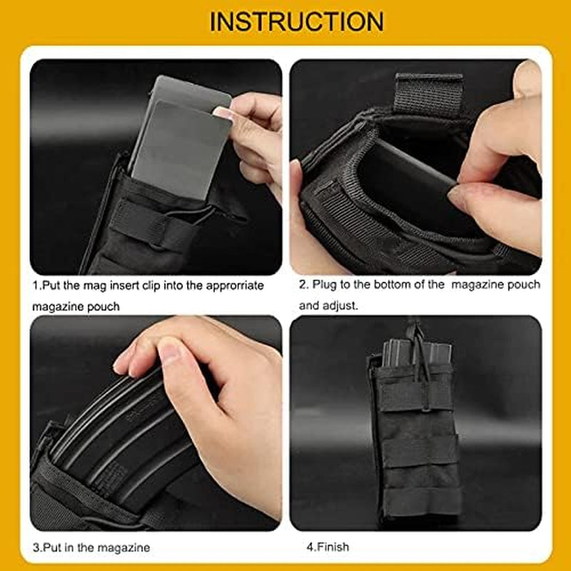 Magazine Pouch Insert Set Clip M4 AK 5.56 7.62 Mag Pouch Carrier Clip Tactical Hunting CS Shooting Military Accessory Equipment