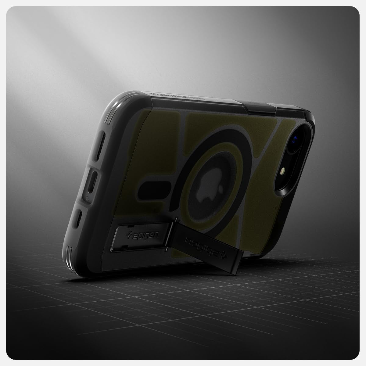 for Iphone 16E Case, Tough Armor (Ai) Magfit [Compatible with Magsafe Accessories] [Kickstand] [Military-Grade Protection] - Frost Black