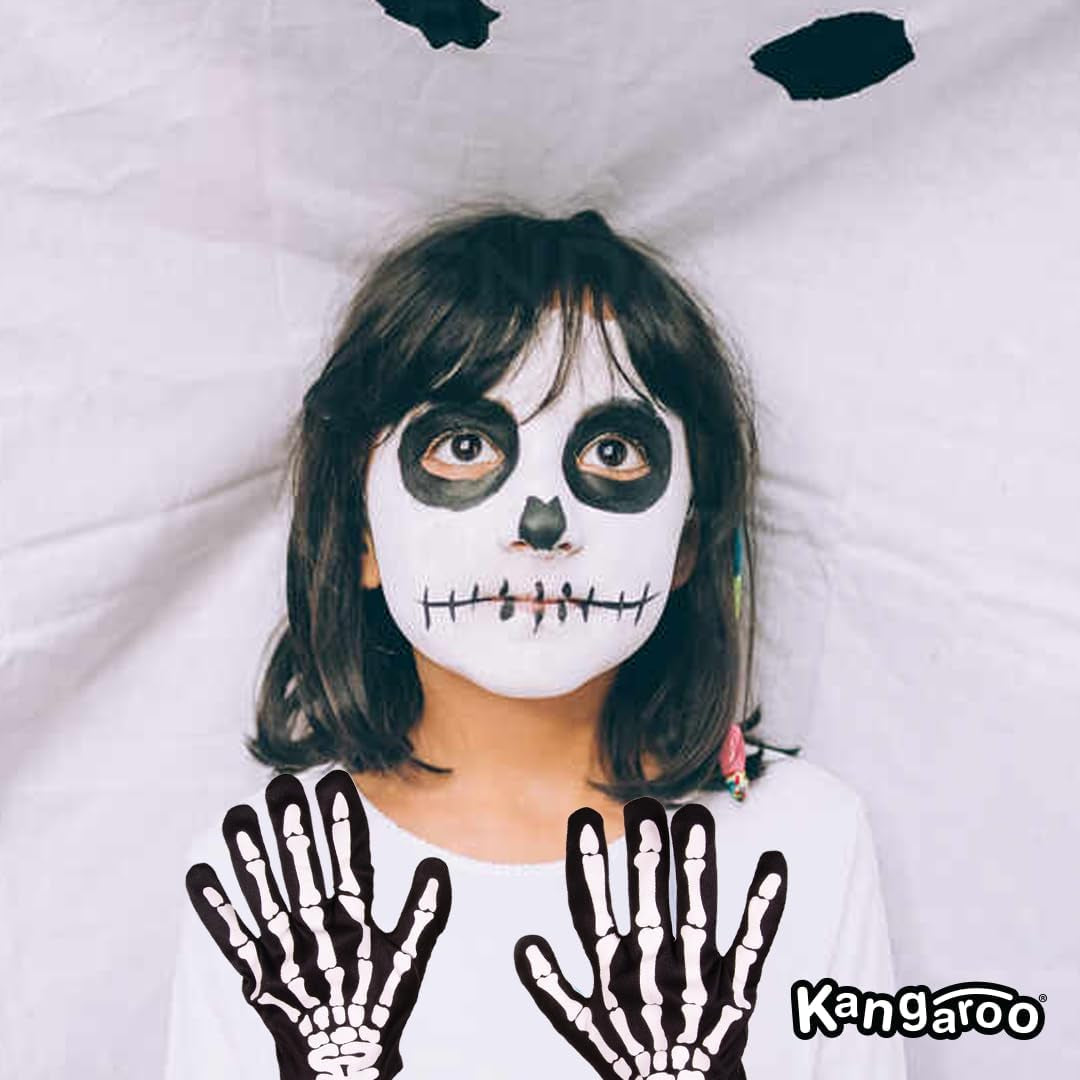 Skeleton Gloves, Skeleton Gloves Men, Reaper Gloves, Bone Gloves, Scary Halloween Costumes Skeleton Gloves, Stretchable Kids Halloween Skull Gloves, White Printed Skeleton Bones Black Gloves