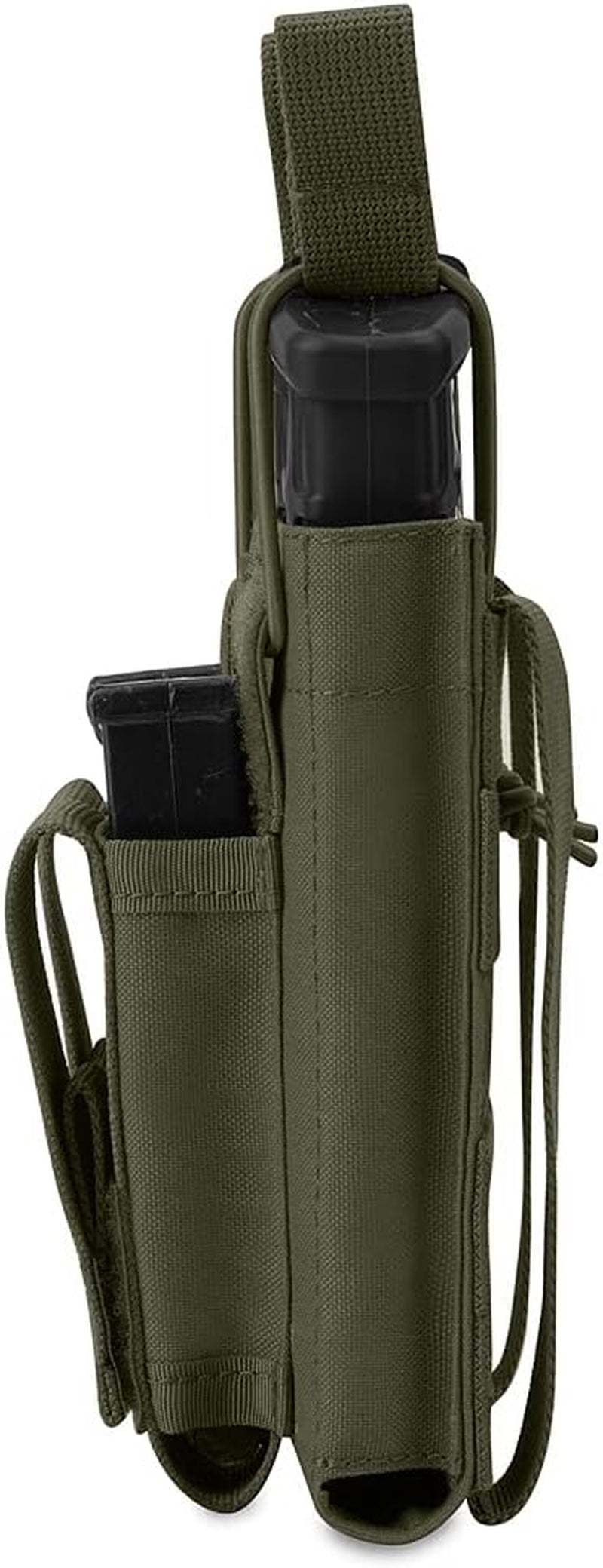 Triple/Double/Single Open-Top Mag Pouch for 5.56 .223 Magazine with 1911 HK45 Glock 9Mm Pistol Mag Pouch