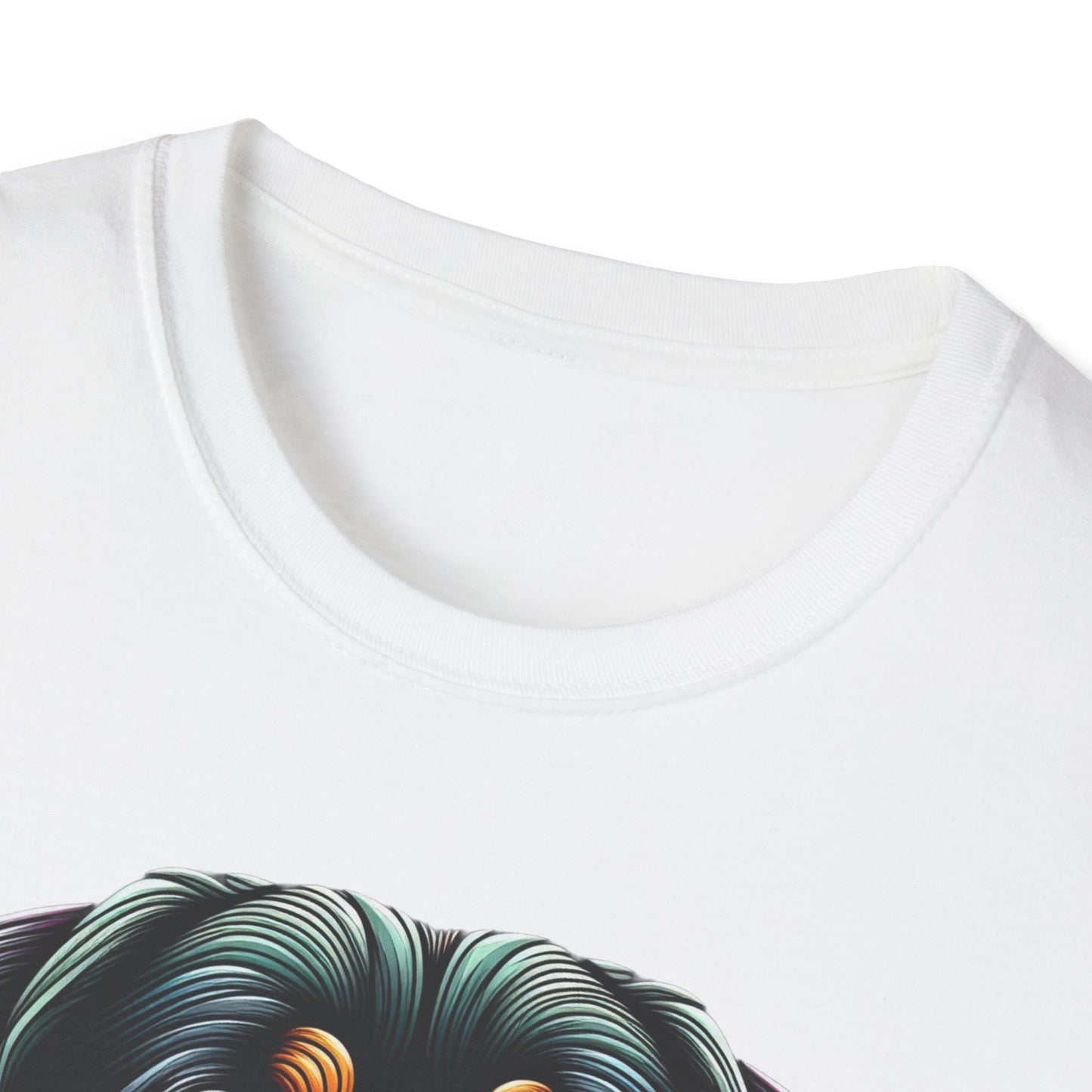 Rottweiler Animal Stained Glass Design Unisex Softstyle T-Shirt