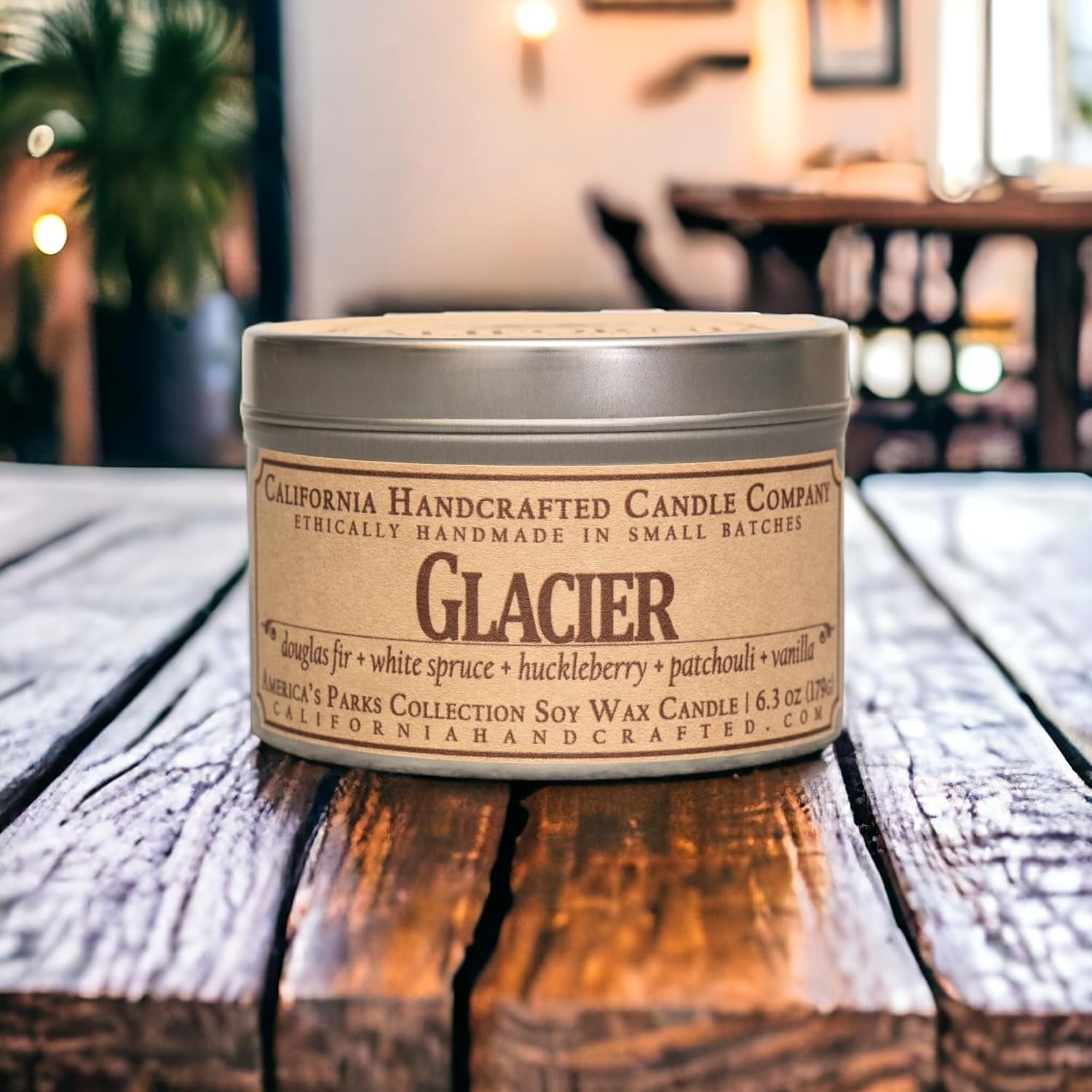 Glacier National Park Soy Candle | Douglas Fir, White Spruce, Huckleberry Scent | Essential Oils, Woodsy Decor, National Parks Gifts Natural Soy Wax, Handmade Gifts, Made in USA