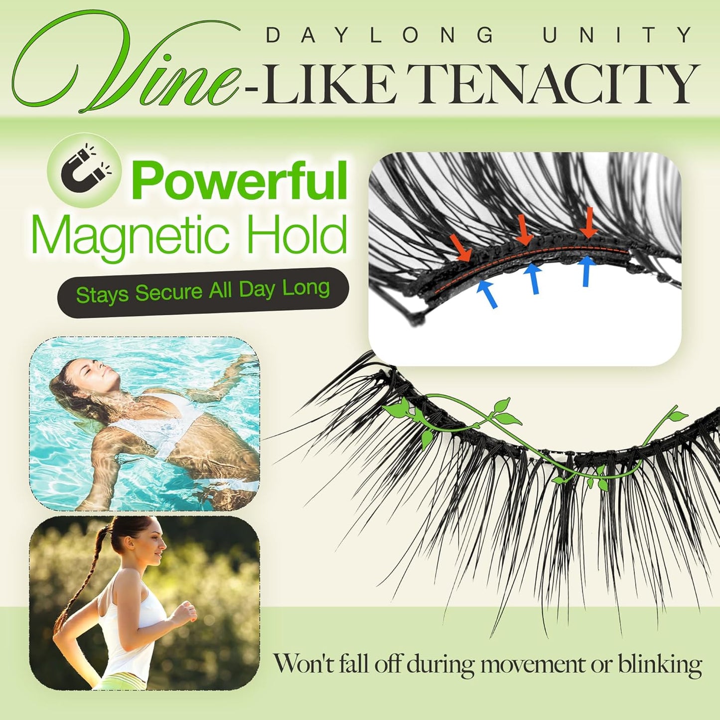 Magnetic Eyelashes with Applicator, Reusable Soft Magnetic Eyelashes Natural Look, No Glue Needed, Windproof & Waterproof for All-Day Comfort (L01)