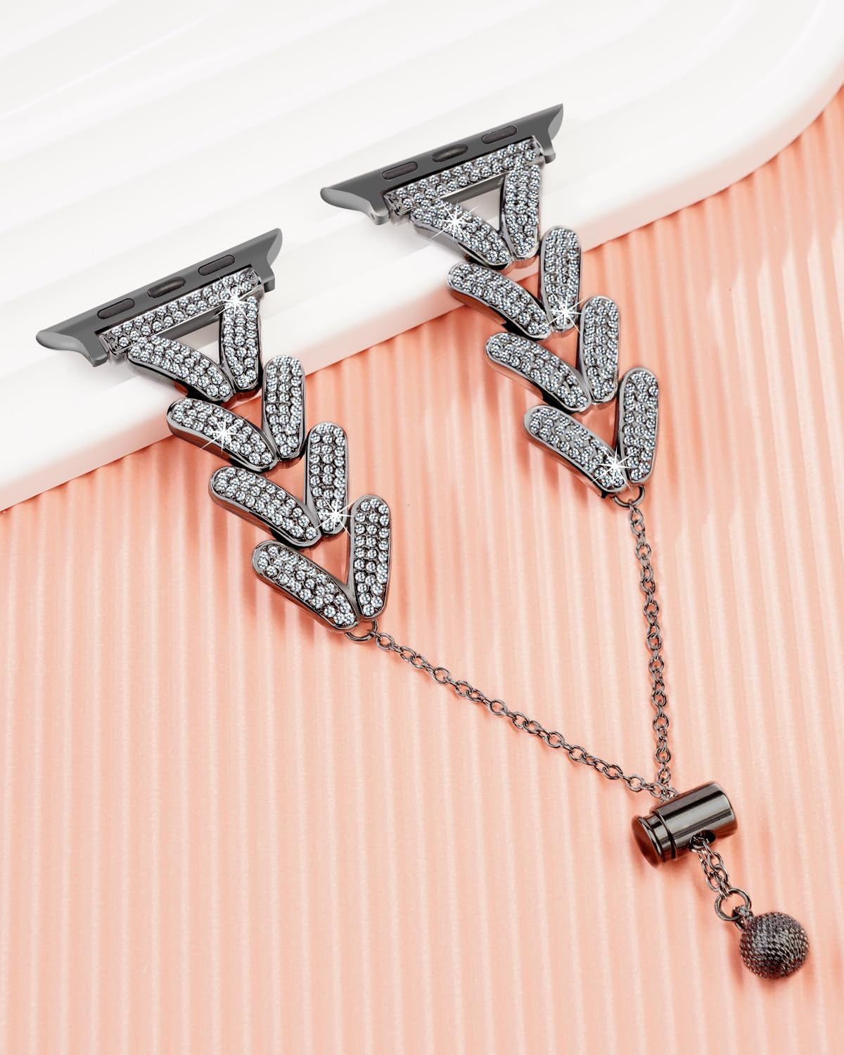 Bling Bracelet Compatible with 42Mm Apple Watch Band Women, Dressy Jewelry Diamond Rhinestone Slim Stainless Steel Metal Wristband Strap for 44Mm/45Mm/49Mm Iwatch Series SE/8/7/6/5/4/3/2/1