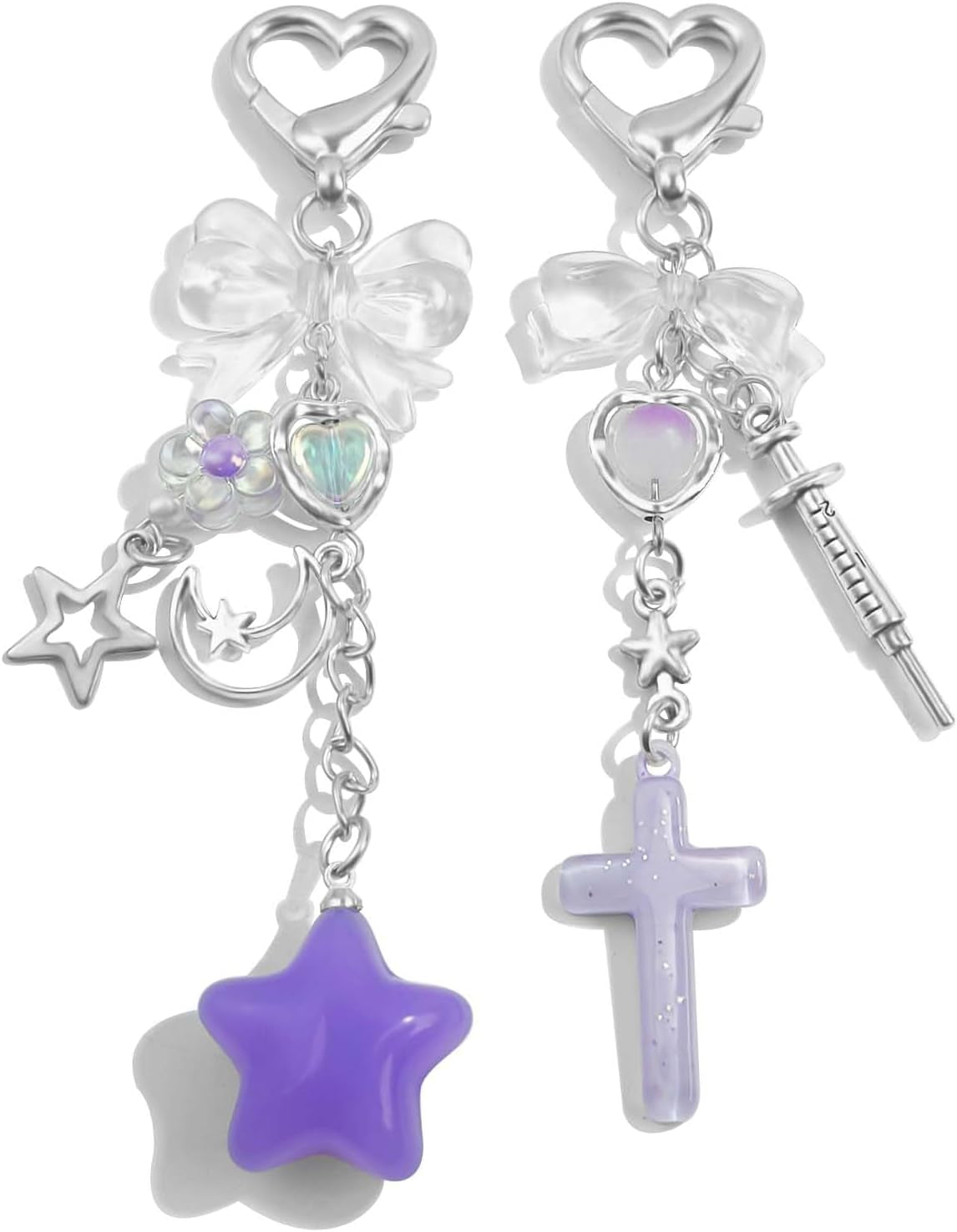 Novelty Keychains Aesthetic Y2K Keychain Charms Stylish Keychains Accessories for Women Bag Purse Gifts