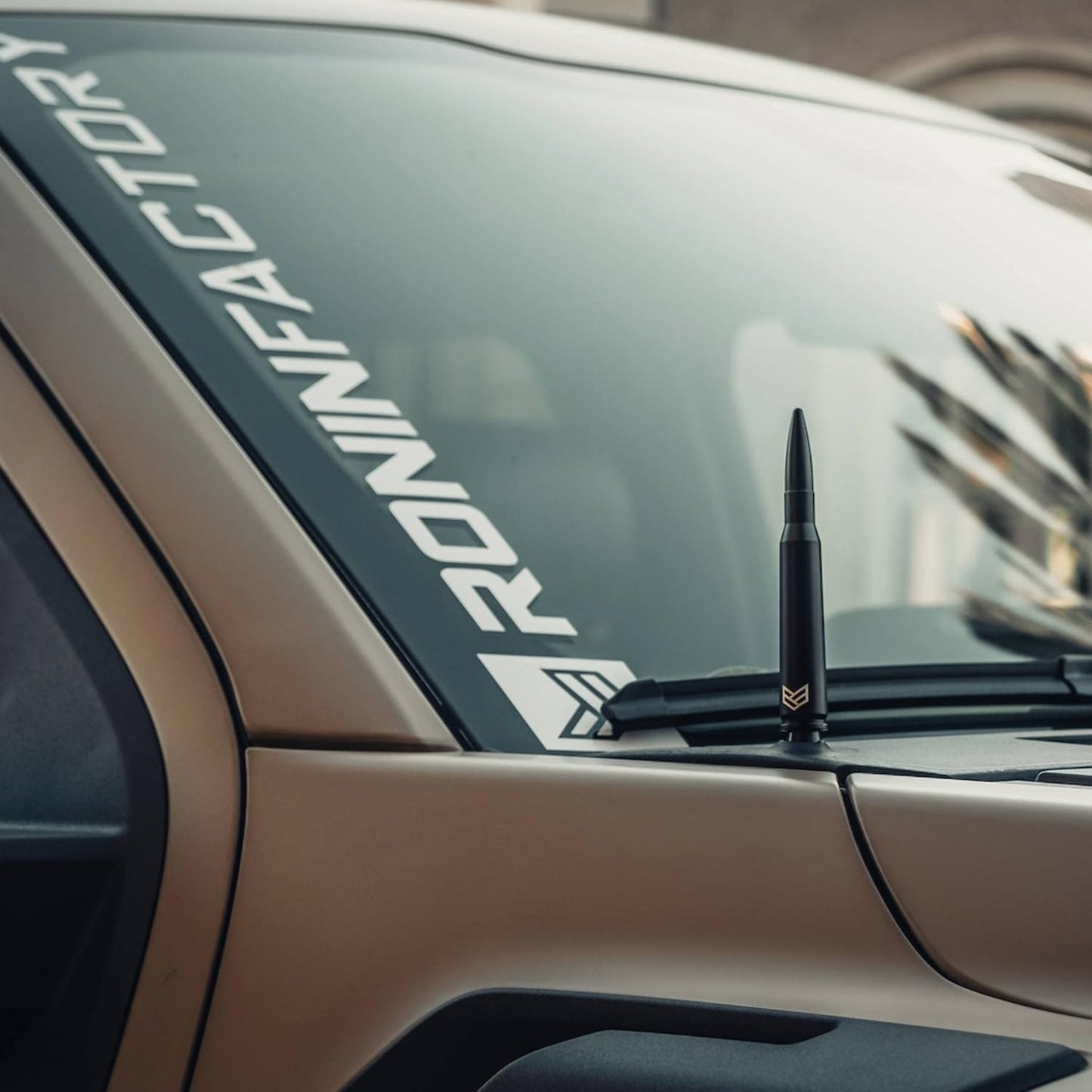 Bullet Antenna Chevy Silverado & GMC Sierra Trucks - 50 Cal Truck Antenna Accessories - anti Theft - Carwash Safe - Short Replacement Antenna