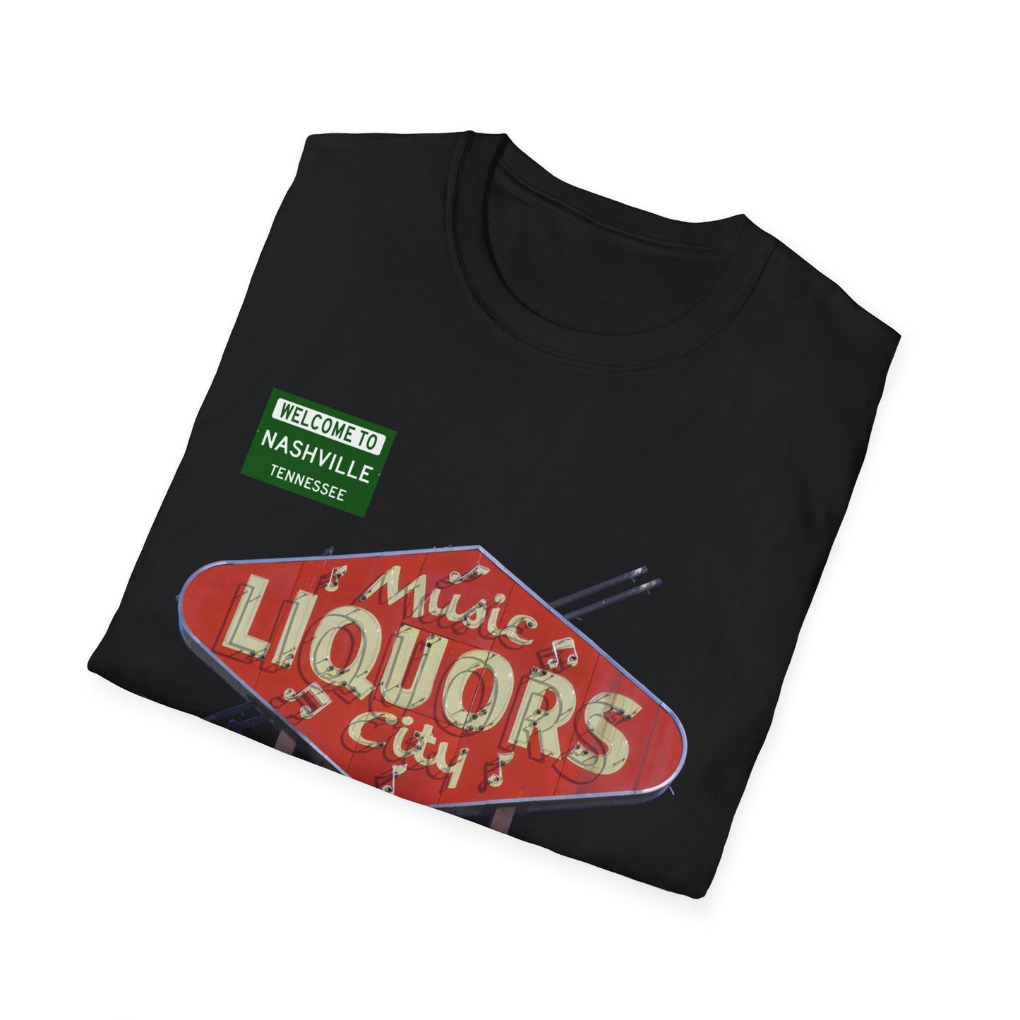 RETRO VINTAGE Music City Liquors [gone] Nashville, TN Unisex Softstyle T-Shirt