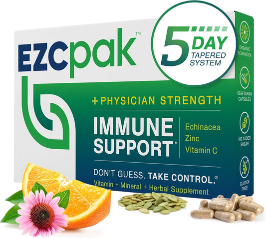 5-Day Tapered Immune Support Booster - Vitamin Immune Support Supplement, Echinacea, Zinc Vitamin C, Vitamins for Immune System Support, Immune Boosters for Adults - Immune Support Vitamins TLBH