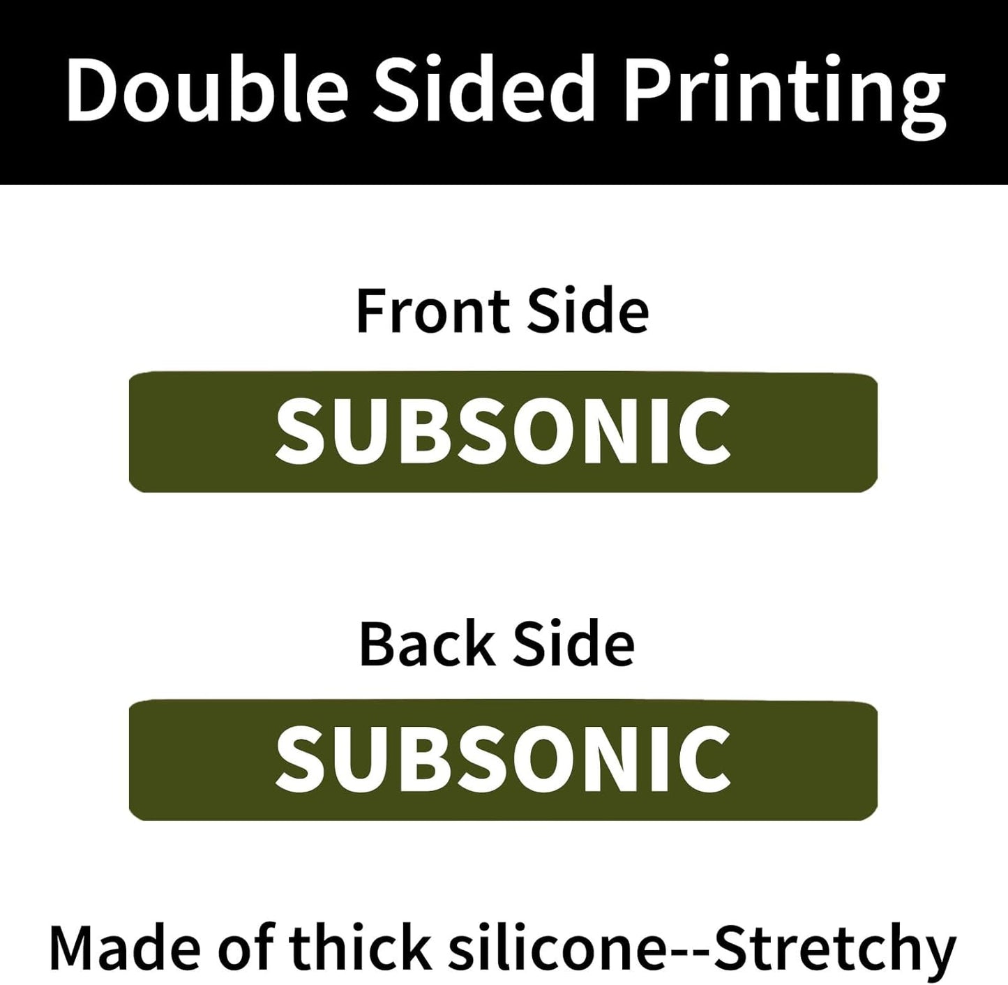 12 Pack  Subsonic Magazine Marking Bands Holster Pouch Subsonic Ammunition Caliber Identification (Army Green-White)