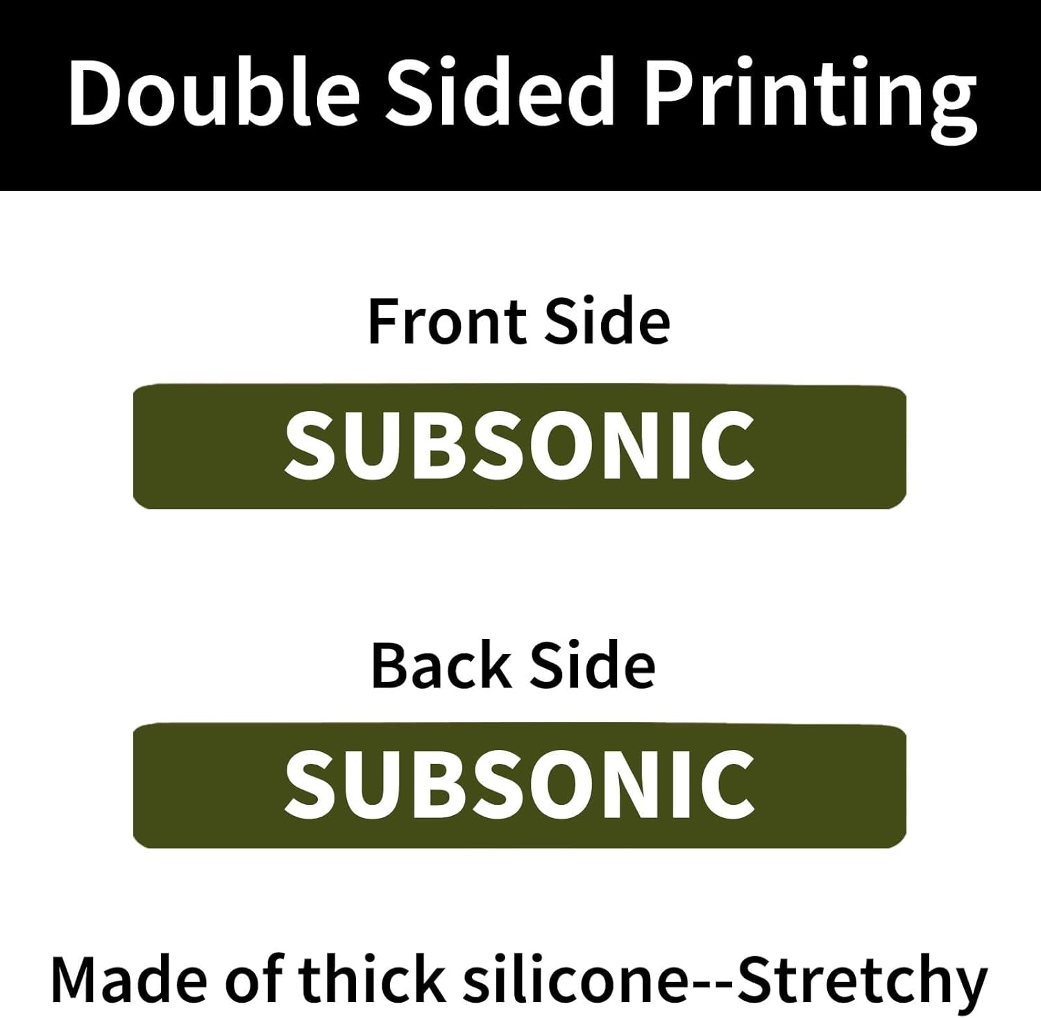 12 Pack  Subsonic Magazine Marking Bands Holster Pouch Subsonic Ammunition Caliber Identification (Army Green-White)