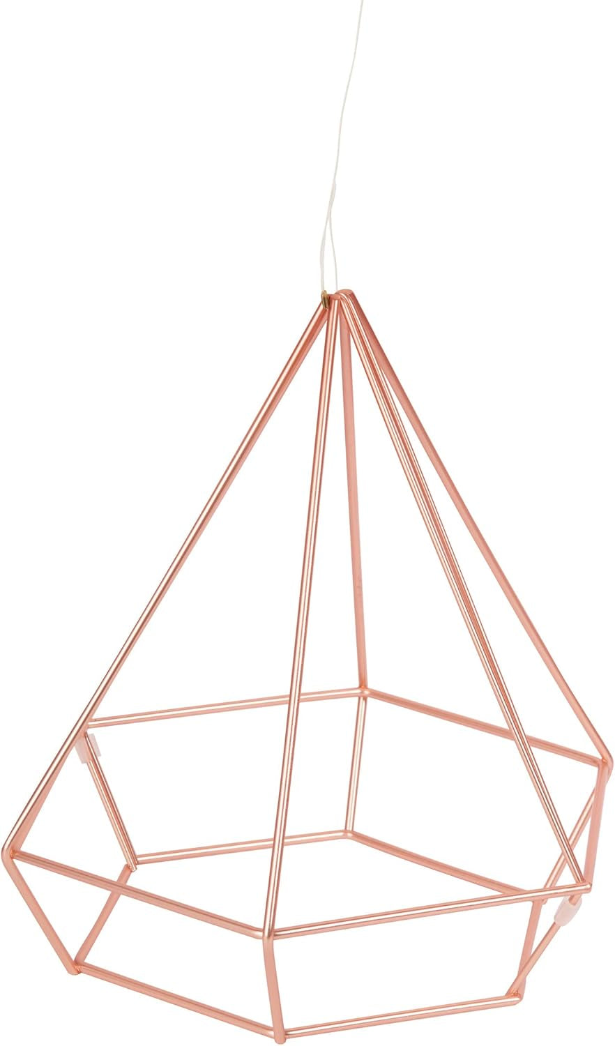 Prisma Geometric Sculptures, Decorate Your Wall with Modern Metallic Wire Shapes, Table Top, Ceiling Décor, Set of 6, Copper for Kitchen