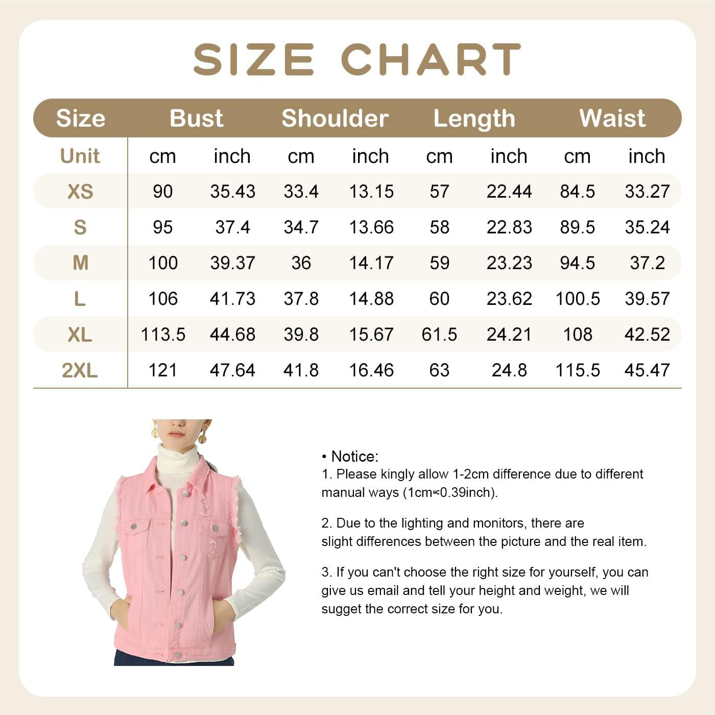 Women'S Candy Color Slim Fit Sleeveless Distressed Denim Jean Vest Jacket