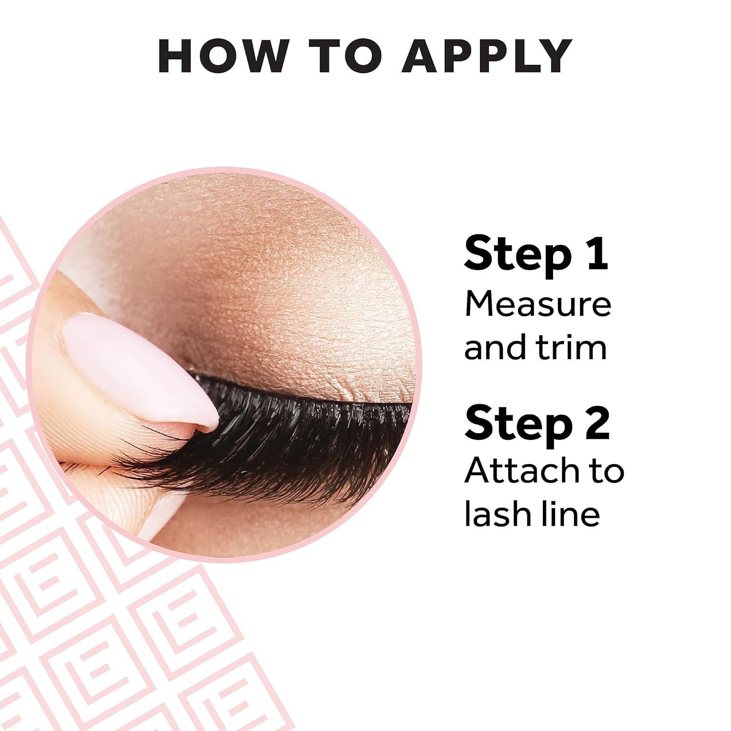 Press on Pre-Glued False Eyelashes, Wispy Light Texture Lash, No.117, 1 Pair