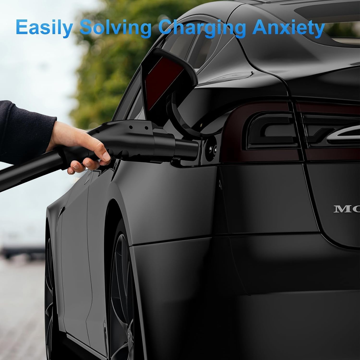 J1772 to Tesla Charger Adapter, Max 80A 280V Fast Charging for Tesla Model 3/Y/X/S with Safety Certified Charger Connecting Charging Adapter, SAE J1772 EV Adapter for Tesla Cars Only