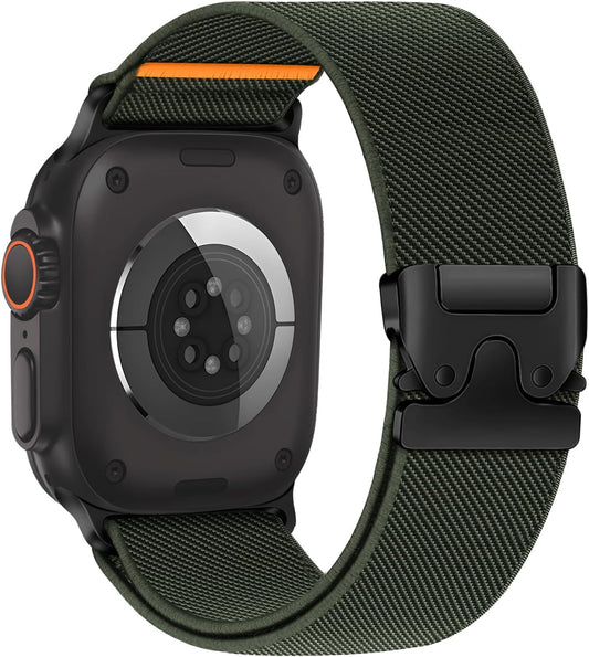Nylon Stretchy Solo Loop Band for Apple Watch Bands for Women Men 42Mm 46Mm 40Mm 44Mm 41Mm 45Mm 38Mm 49Mm,Parachute Buckle Elastic Sport Strap Wristband for Iwatch Series 10 9 8 7 6 5 4 3 Se/Ultra 2