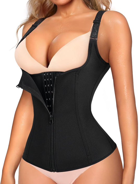 Waist Trainer Corset for Women Tummy Control Sport Workout Body Shaper Black