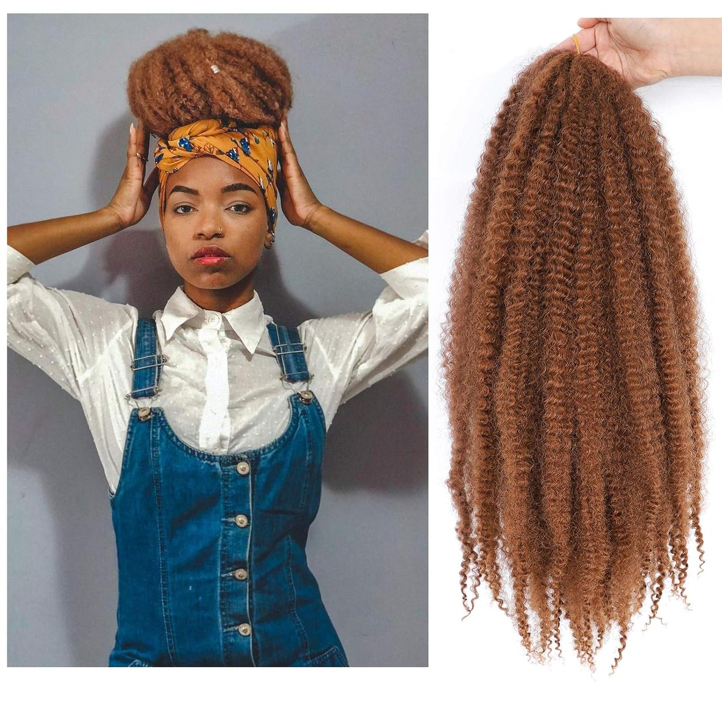 Marley Hair 24 Inch Marley Braiding Hair Marley Crochet Hair Long Afro Kinky Curly Crochet Hair Extensions 3 Packs (24 Inch (Pack of 3), 30)