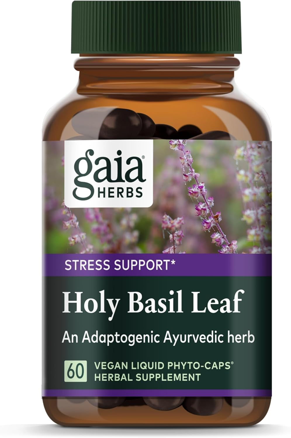 Holy Basil Leaf - Helps Sustain a Positive Mindset and Balance in Times of Stress - an Adaptogenic Ayurvedic Herb - 120 Vegan Liquid Phyto-Capsules (60-Day Supply) TLBH