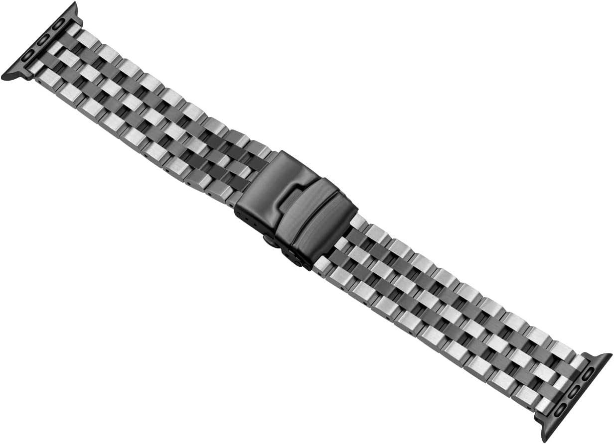 Metal Watch Band for Men Women Fit for Apple Watch 38Mm/40Mm/41Mm/42Mm/44Mm/45Mm/49Mm Compatible with Iwatch Series 10/9/8/7/6/5/4/3/2/1/ Se/Ultra Polished Strap Replacement Bracelet
