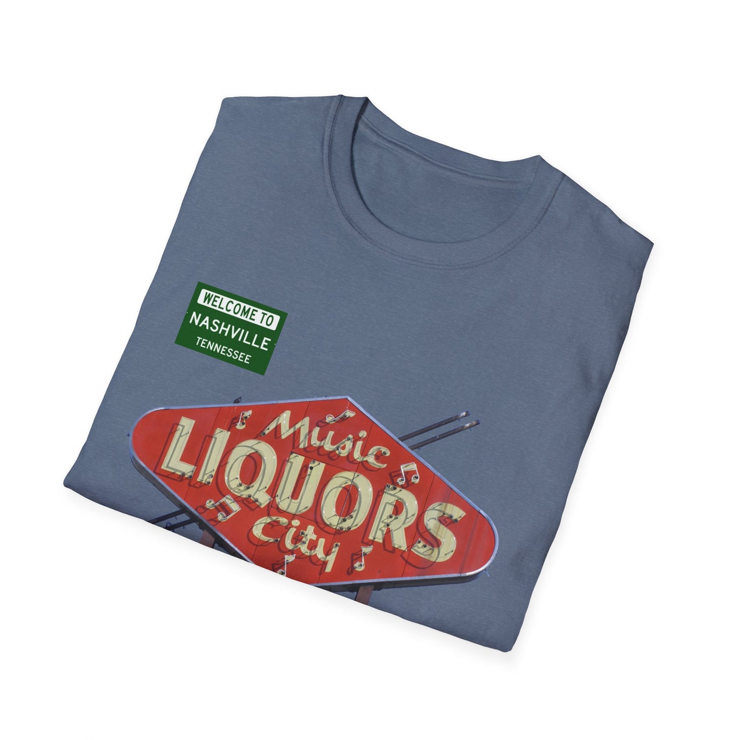 RETRO VINTAGE Music City Liquors [gone] Nashville, TN Unisex Softstyle T-Shirt