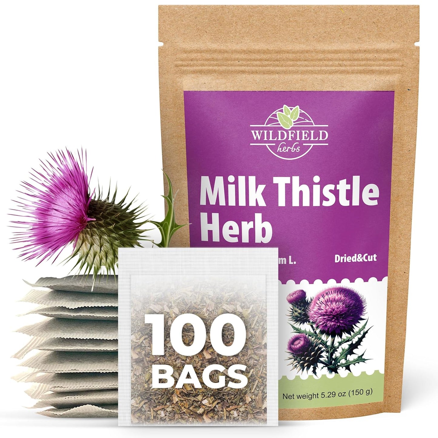100 Bags Ginger Tea Bags Ginger Root Tea Dry Dried Herb (Zingiber Officinale) - 100 Count 1.5G Tea Bags Ginger Raíz De Jengibre TLBH