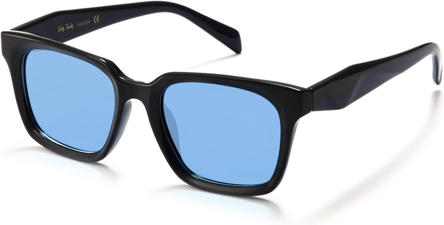 Rectangle Sunglasses Men Tinted Polarized Big Square Retro 90S Vintage Y2K Glasses for Women UV Protection