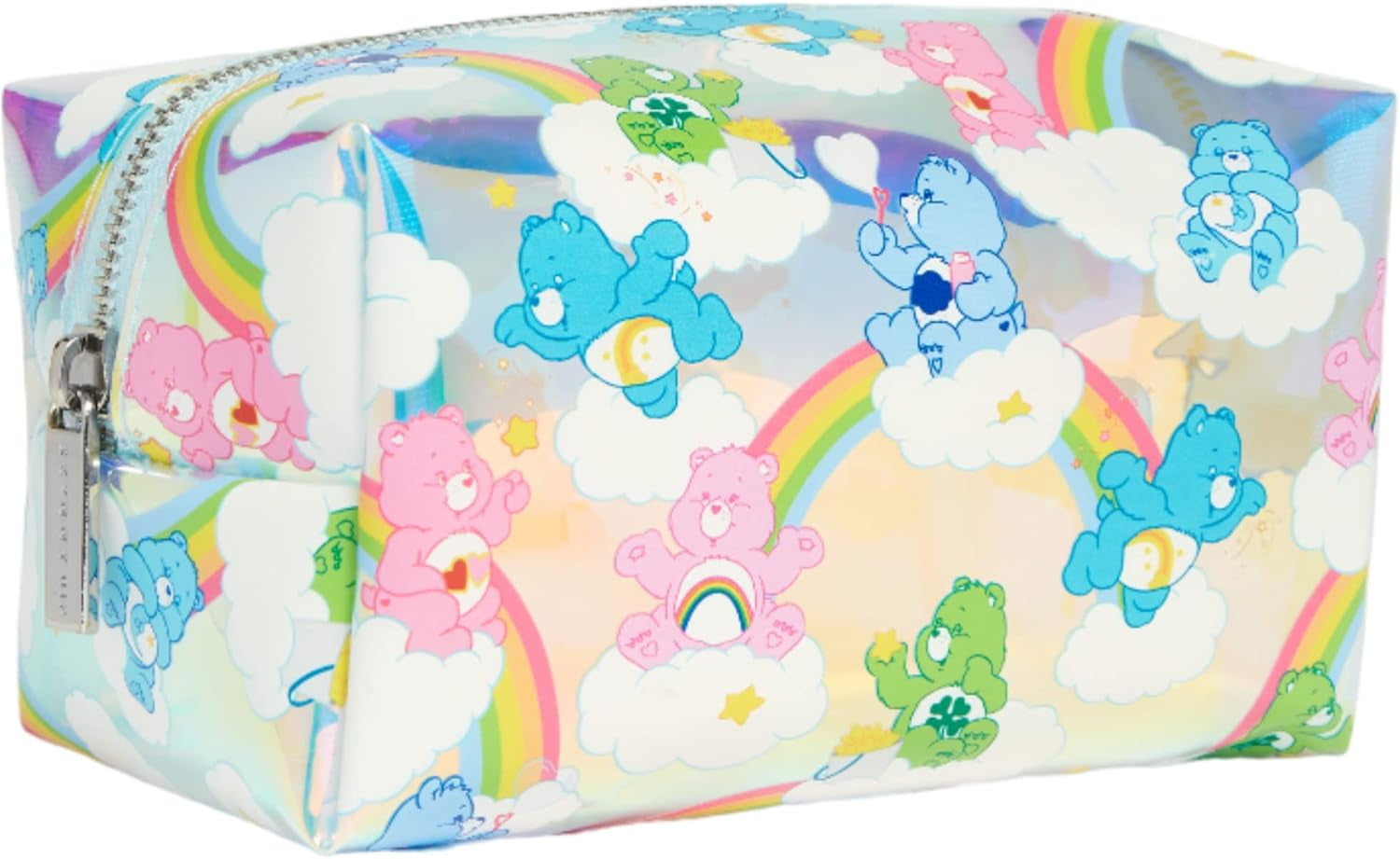Care Bears Pencil Case - Back to School Supplies Gifts for Girls, Clear Travel Makeup Bag with Easy Glide Zipper and Water Resistant, Wipes Clean UK