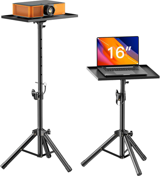 Projector Stand, Laptop Stand with Adjustable Height 22 to 36 Inch, Projector Mount as DJ Racks/Projector Tripod Stand/Laptop Floor Stand for Office, Home, Stage or Studio-Amps01