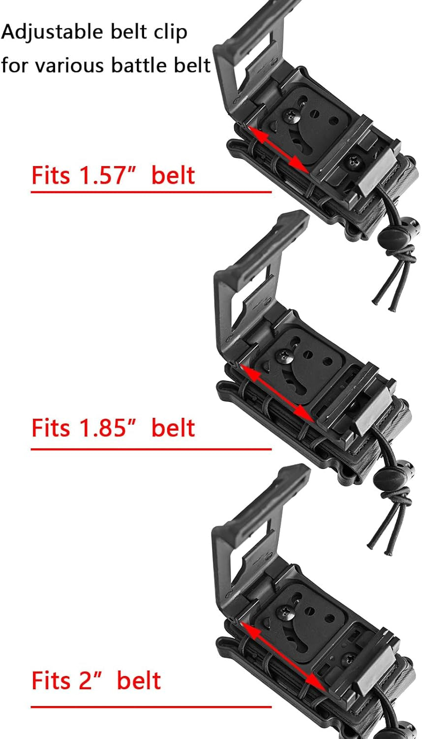 Pistol 9Mm Magazine Pouch Softshell Mag Holder Elastic Cord Retention Tactical Belt Clip Vest Mag Carrier Quick Pull Magazine Pouch