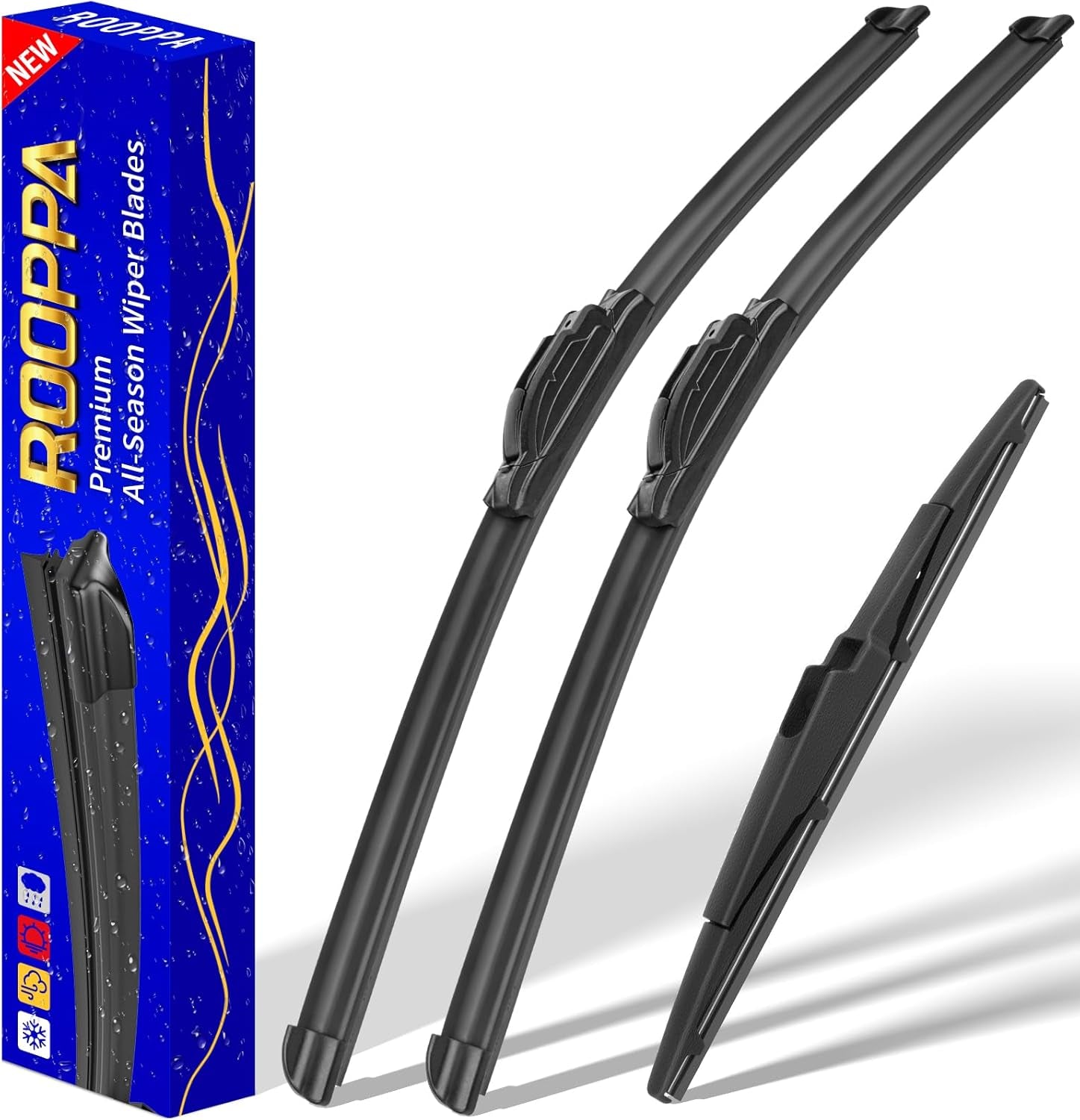 3 Wipers Replacement for 2012-2016 Honda CRV CR-V, Windshield Wiper Blades Original Equipment Replacement - 26"/16"/13" (Set of 3) U/J HOOK