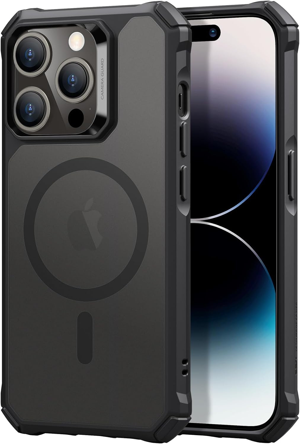 for Iphone 16E Case, 23 Ft Military-Grade Drop Protection, Heavy Duty Magnetic Phone Case, Compatible with Magsafe Accessories, Cyber Series, Black