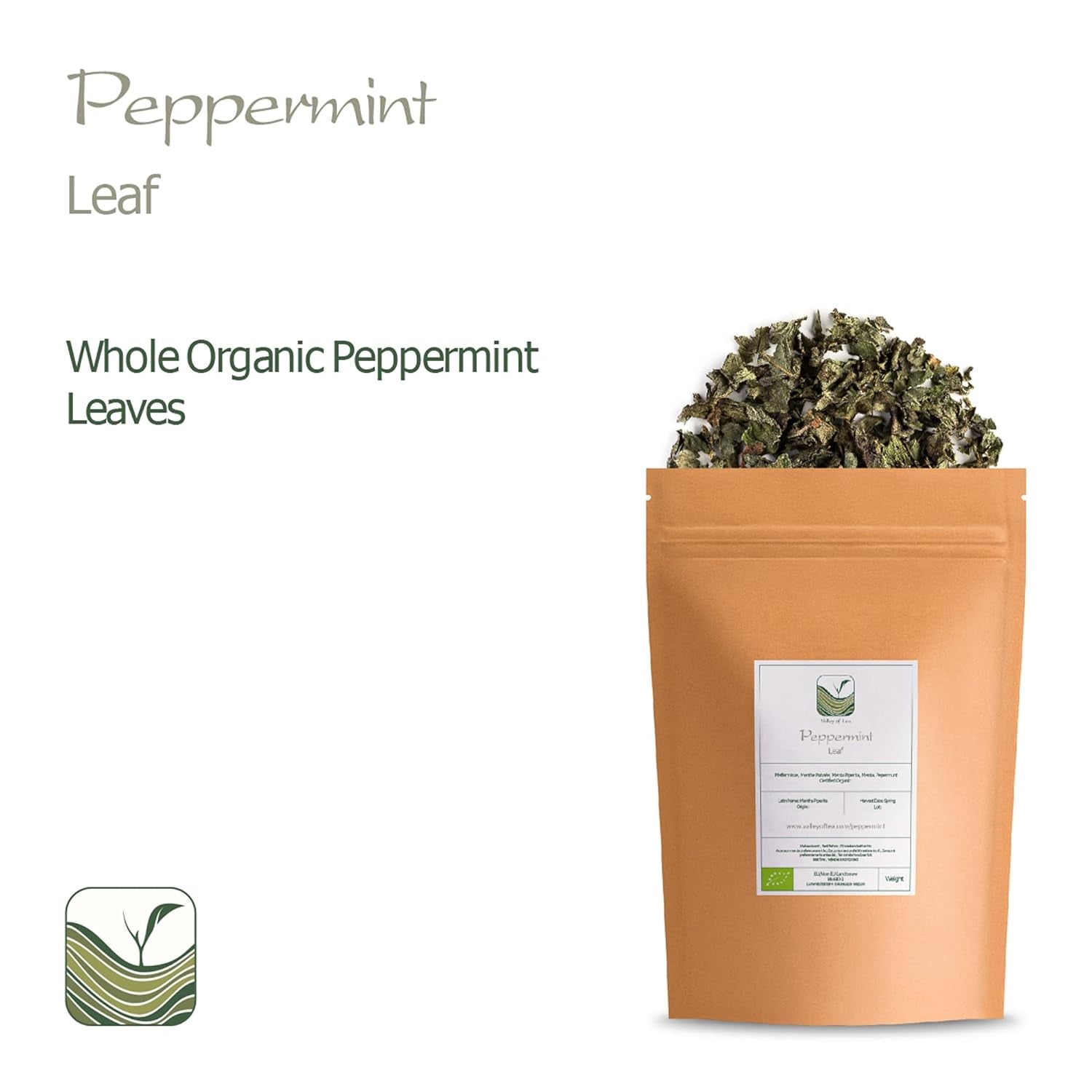 Peppermint Tea Loose Leaf Pure Organic Herbal - Dried Loose Leaf Pepper Mint - Mentha Piperita - Dried Peppermint Leaves Pepperment Leaves Peppermint Tea Leaves Pepperment Leaves Peppermint Herb TLBH