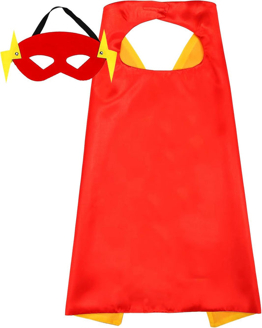 Superhero Capes for Kids Halloween Costumes and Dress up - Superhero Toys Capes 4-10 Year for Boys Birthday Party Gifts
