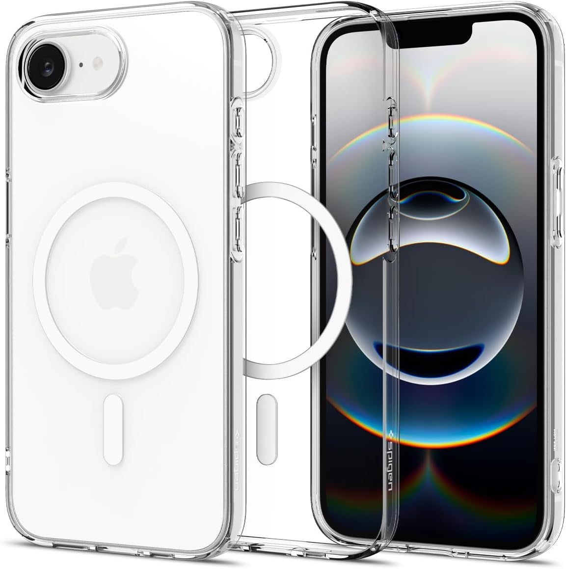 for Iphone 16E Case, Liquid Crystal Magfit [Compatible with Magsafe Accessories] [Military-Grade Protection] - Clear White