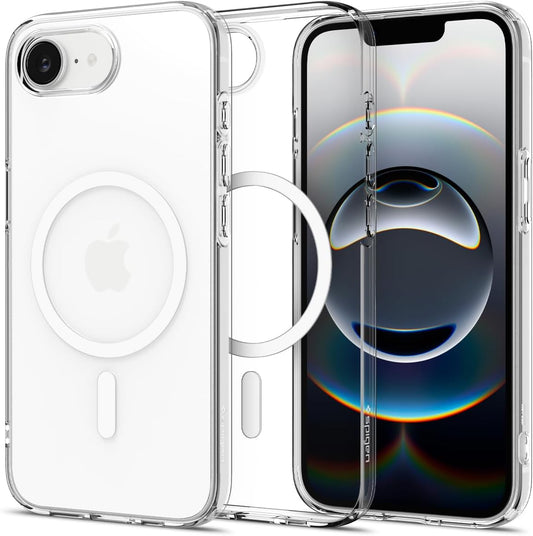 for Iphone 16E Case, Liquid Crystal Magfit [Compatible with Magsafe Accessories] [Military-Grade Protection] - Clear White