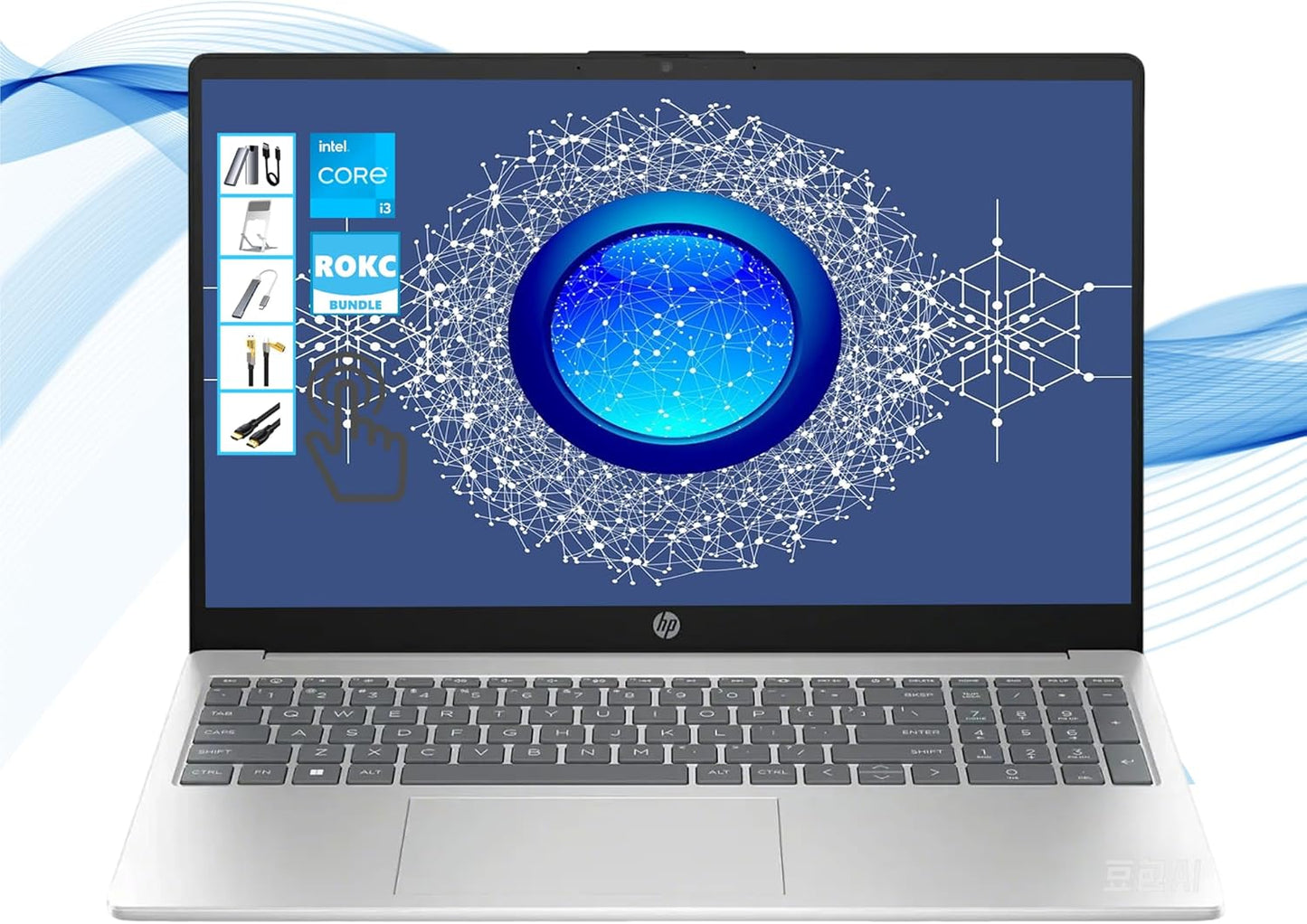 15 Inch Touchscreen Laptop | 15.6" HD Computer | 16GB RAM | 1TB SSD & 128GB Portable SSD | Intel Core I3 1215U| Webcam | Wi-Fi 6E | Copilot Ready | Ultra Light | Ai-Powered Windows 11 | RK Bundle