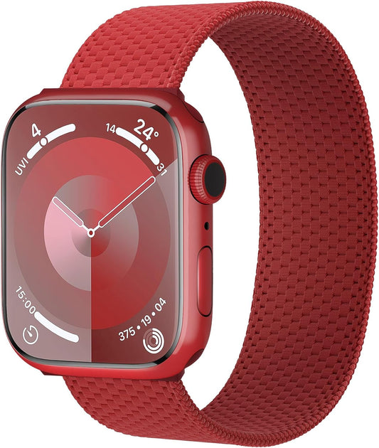 Braided Solo Loop Bands Compatible with Apple Watch 38Mm 40Mm 41Mm 42Mm 44Mm 45Mm 49Mm, Sport Stretch Elastics Strap Wristbands for Iwatch Series 9/8/7/6/5/4/3/2/1 Ultra/Ultra 2 SE Women Men