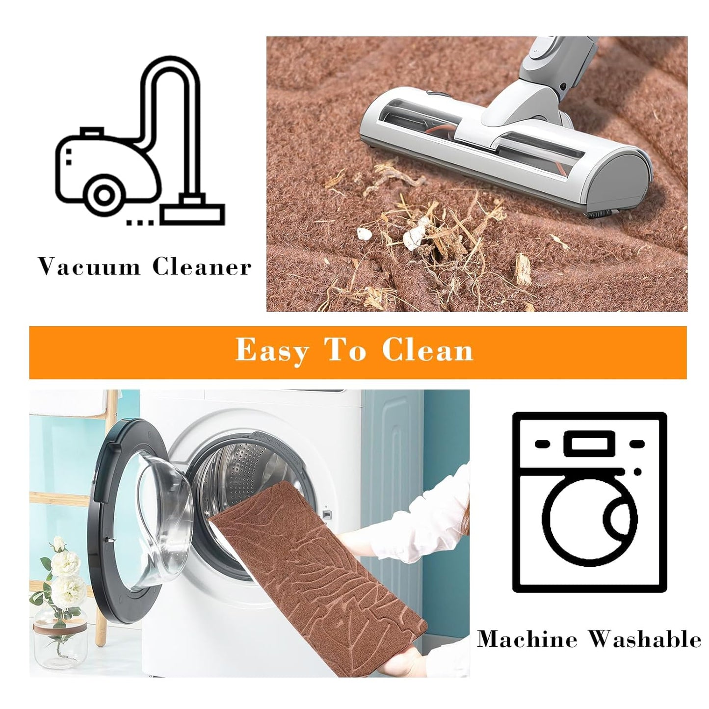 Stair Treads for Wooden Steps, 8" X 30" Non Slip Carpet Stair Treads Set of 15 Indoor Carpet Mat Stair Runners Stair Rugs for Kids Elders and Pets with Reusable Adhesive, Brown