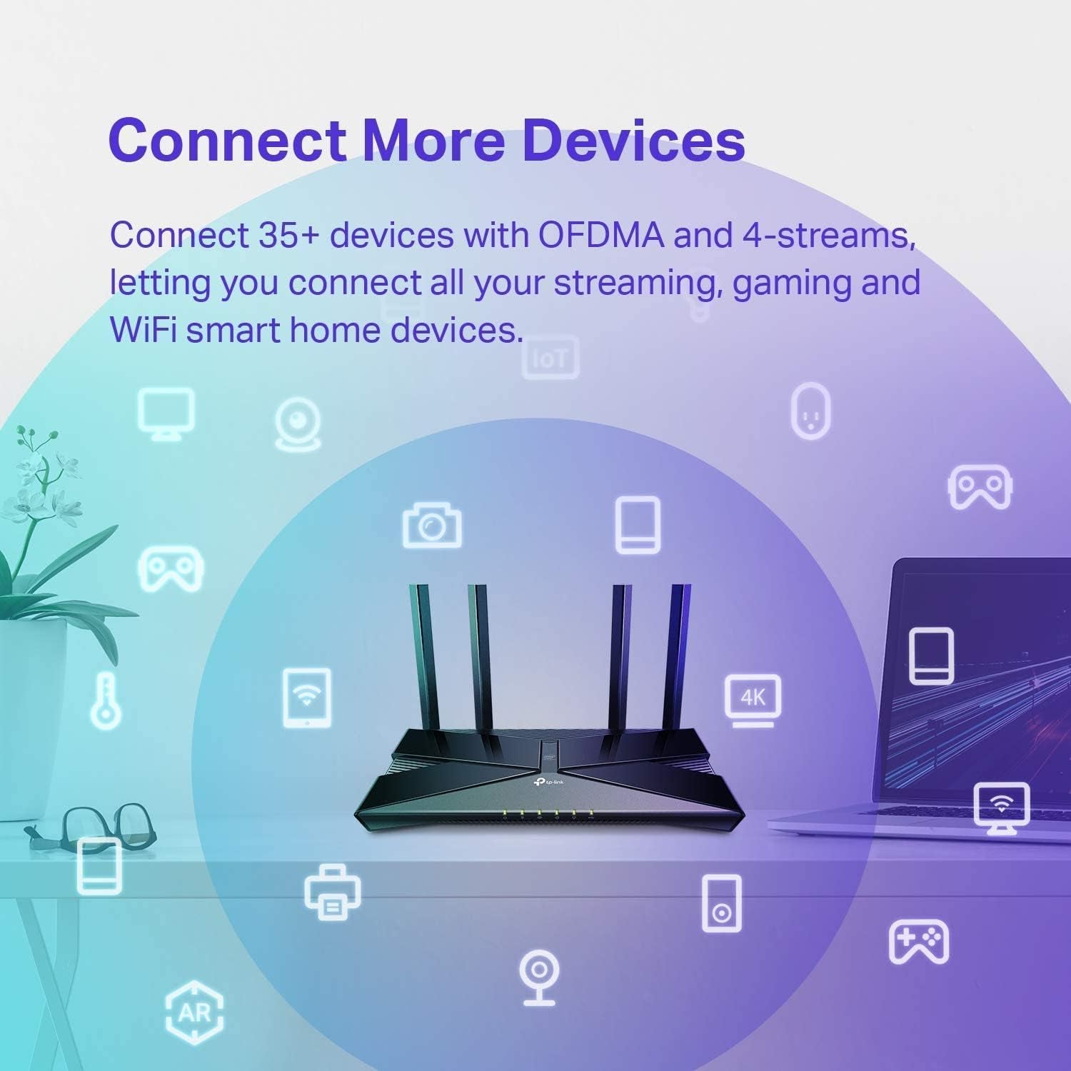 Wifi 6 Router AX1800 Smart Wifi Router (Archer AX20) – 802.11Ax Router, Dual Band Gigabit Router, Parental Controls, Long Range Coverage