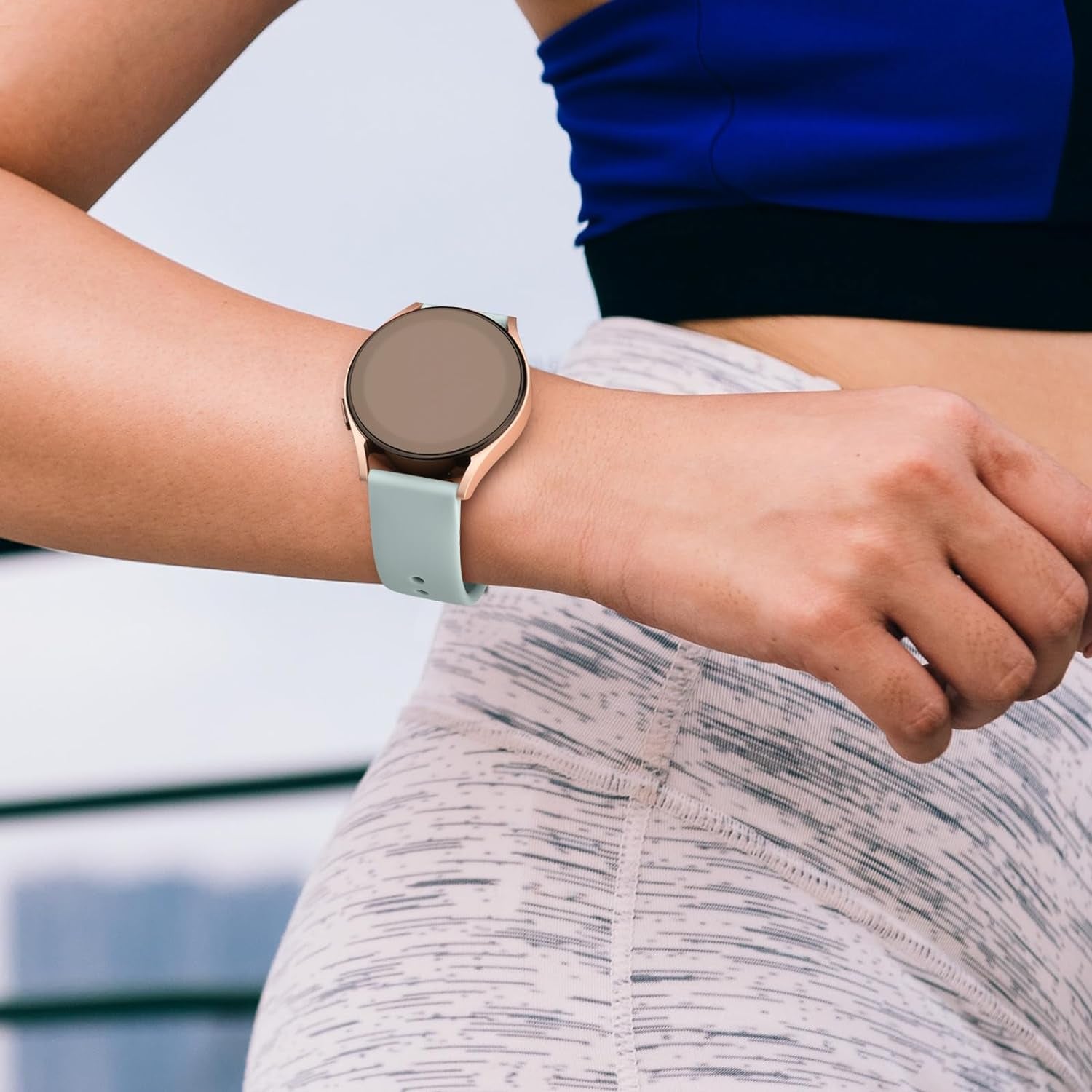 Bands Compatible with Samsung Galaxy Watch Active 2 Band 40Mm 44Mm, Galaxy Watch Active Bands, 20Mm Soft Silicone Sport Replacement Strap for Galaxy Watch Active 2 Band Women Men
