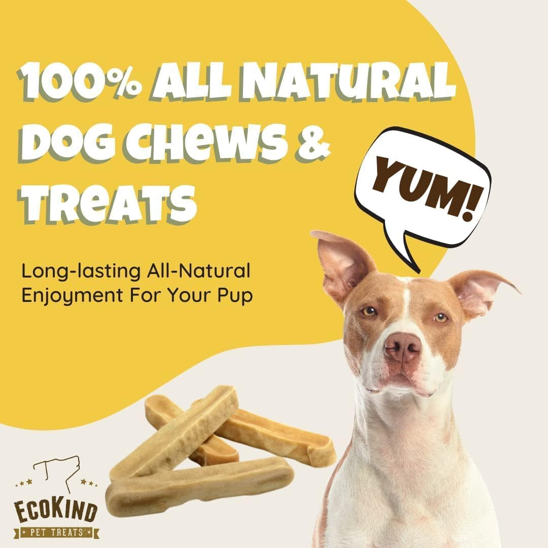 Ecokind Premium Gold Yak Cheese Himalayan Dog Chews, Dog Treats Large Breed, All Natural, High Protein, for Aggressive Chewers, Large - 4 Chews (1 Lb) TRUCK DRIVER