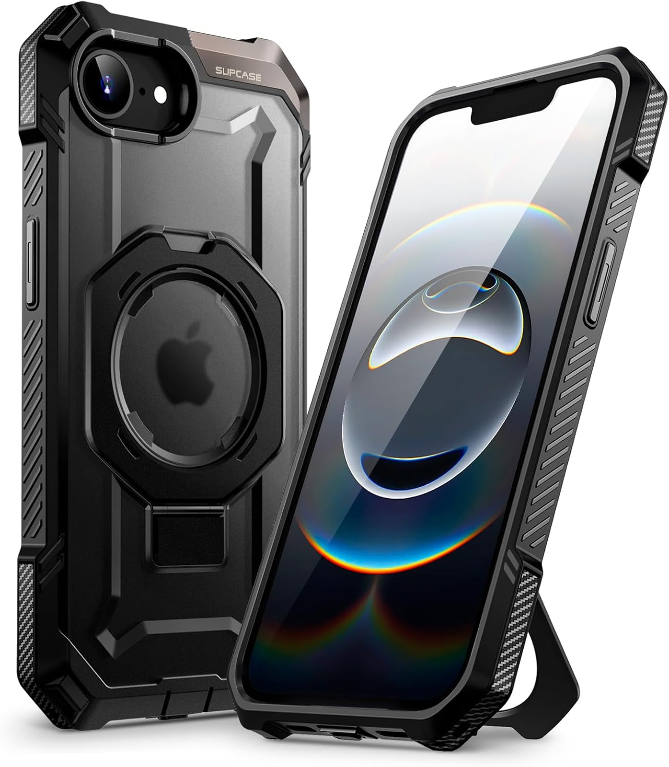 for Iphone 16E Case with Stand (Unicorn Beetle Grip), [Compatible with Magsafe] [Military-Grade Drop Protection] Heavy Duty Rugged Shockproof Magnetic Phone Case for Iphone 16E 6.1", Black